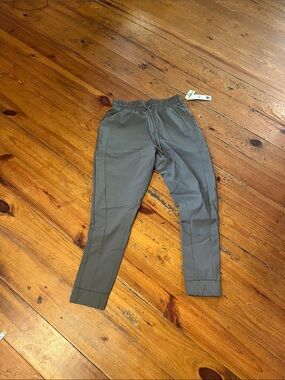 Nicole Miller Olive Green Drawstring Tapered Chinos
